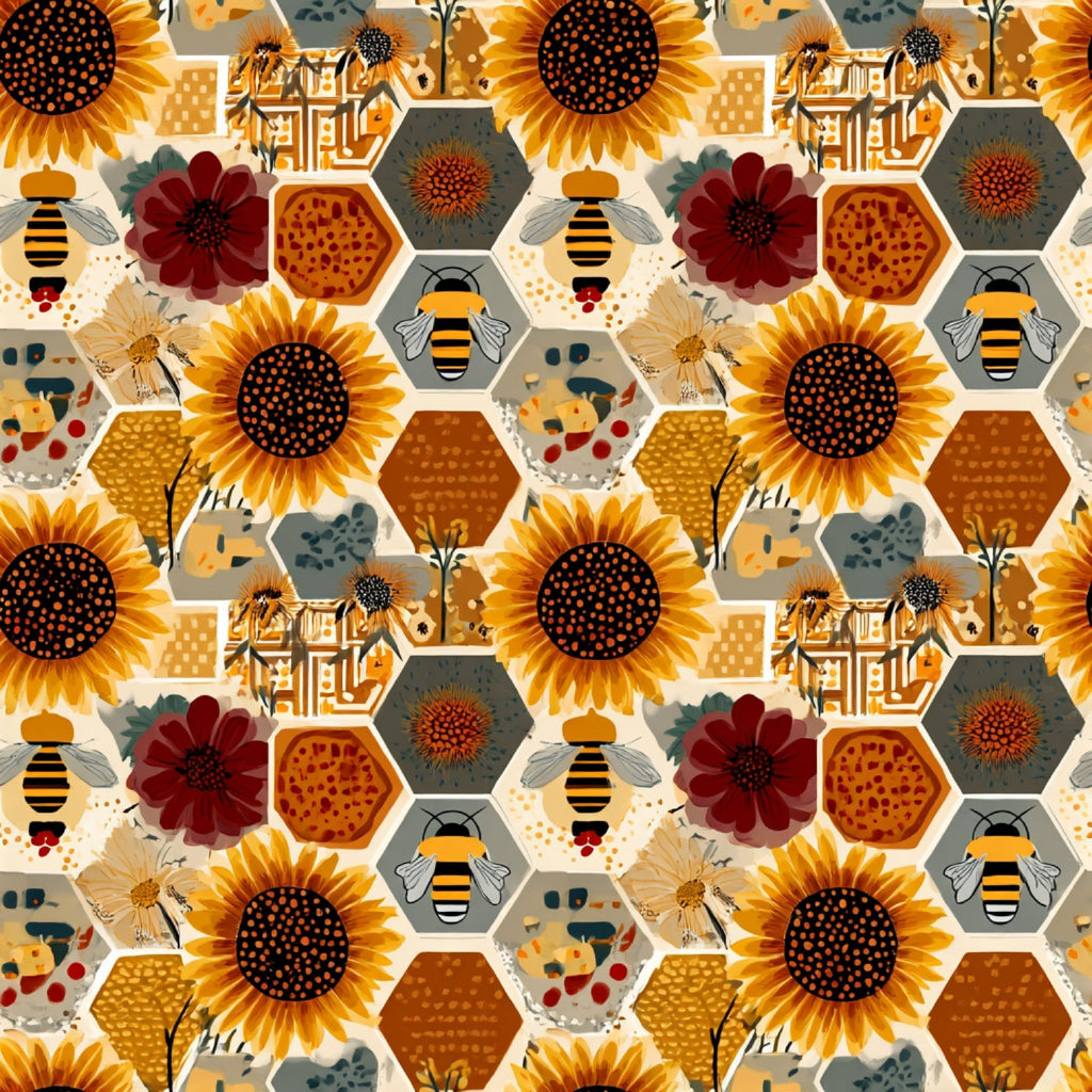 Pollen Parade Pattern 22 Fleece Fabric