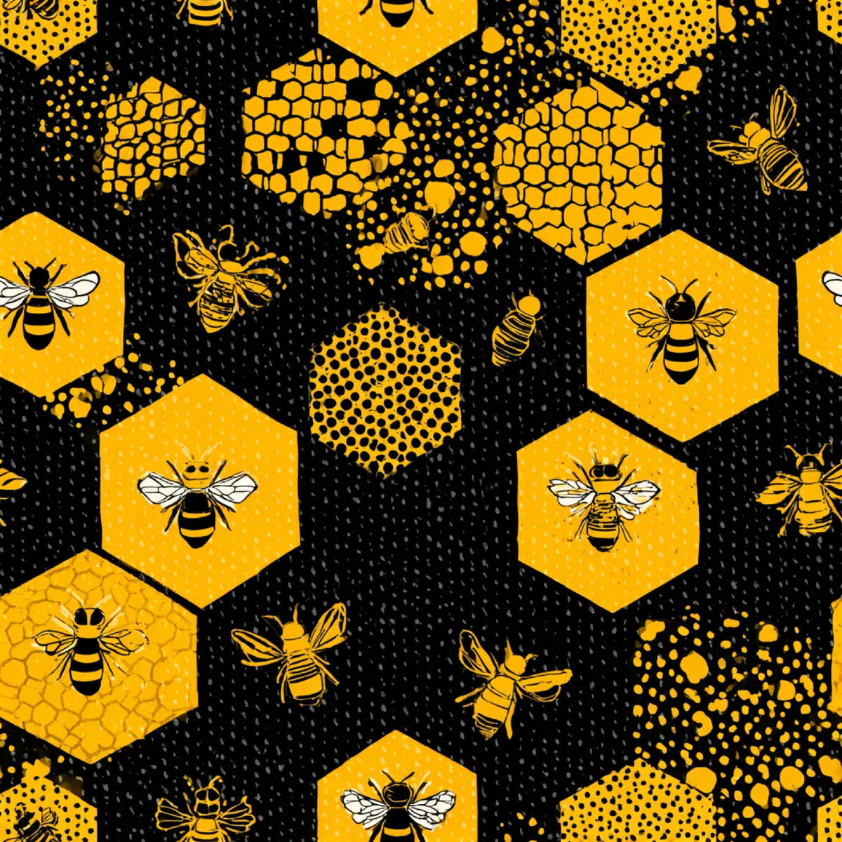 Pollen Parade Pattern 23 Fleece Fabric