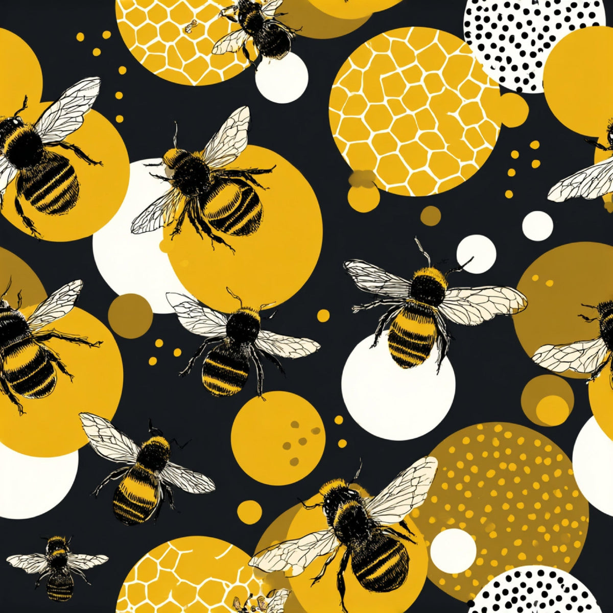 Pollen Parade Pattern 25 Fleece Fabric