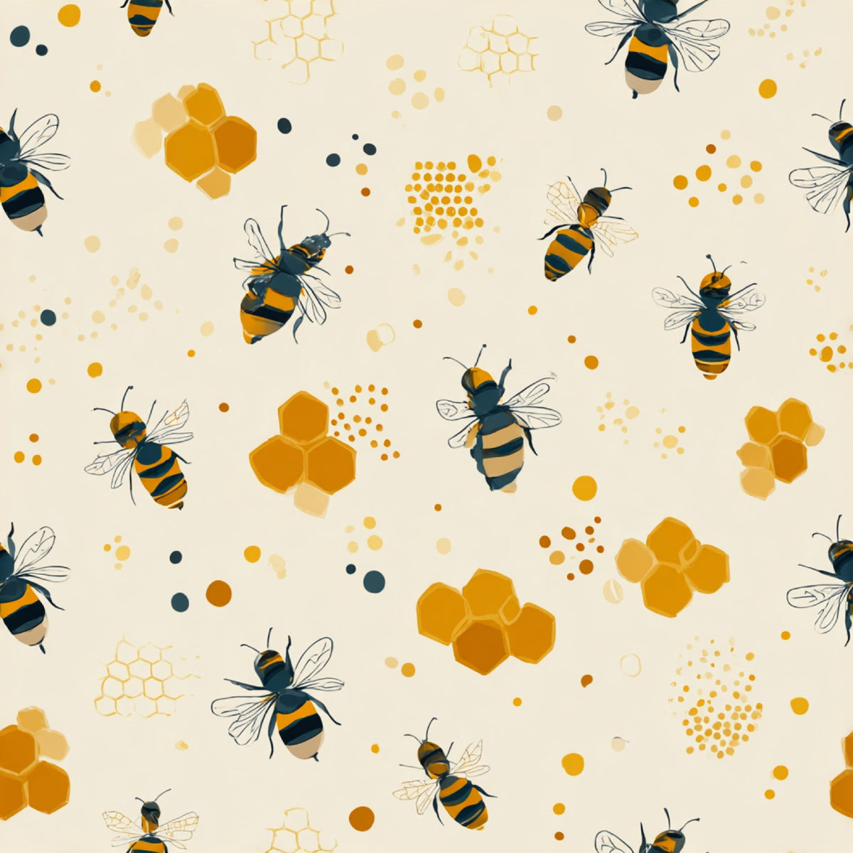Pollen Parade Pattern 26 Fleece Fabric
