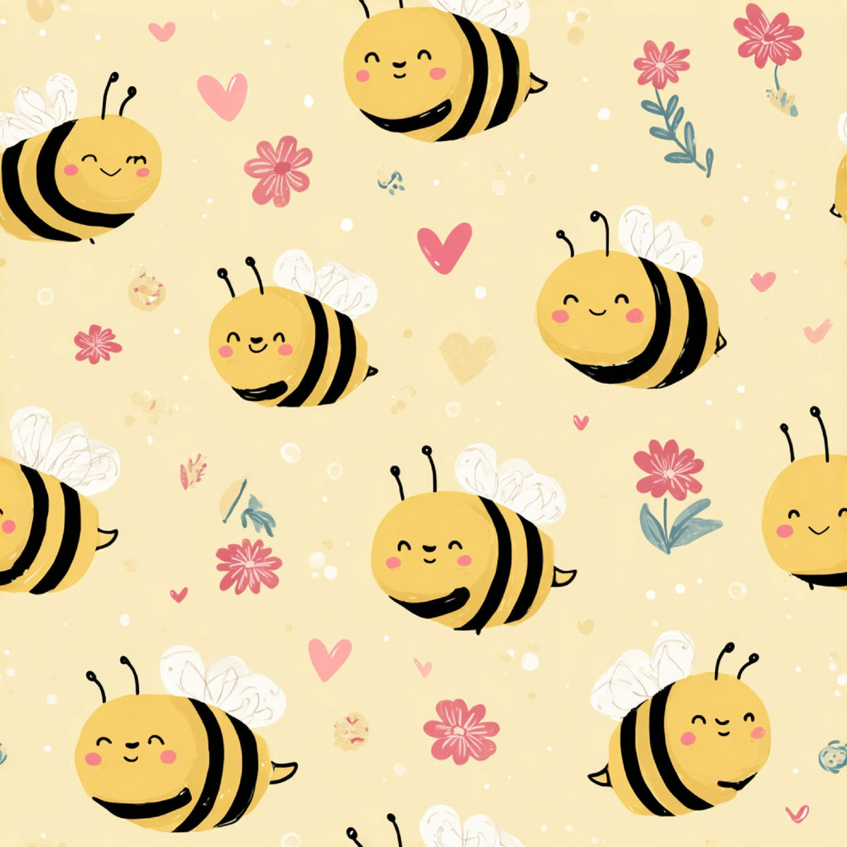 Pollen Parade Pattern 30 Fleece Fabric