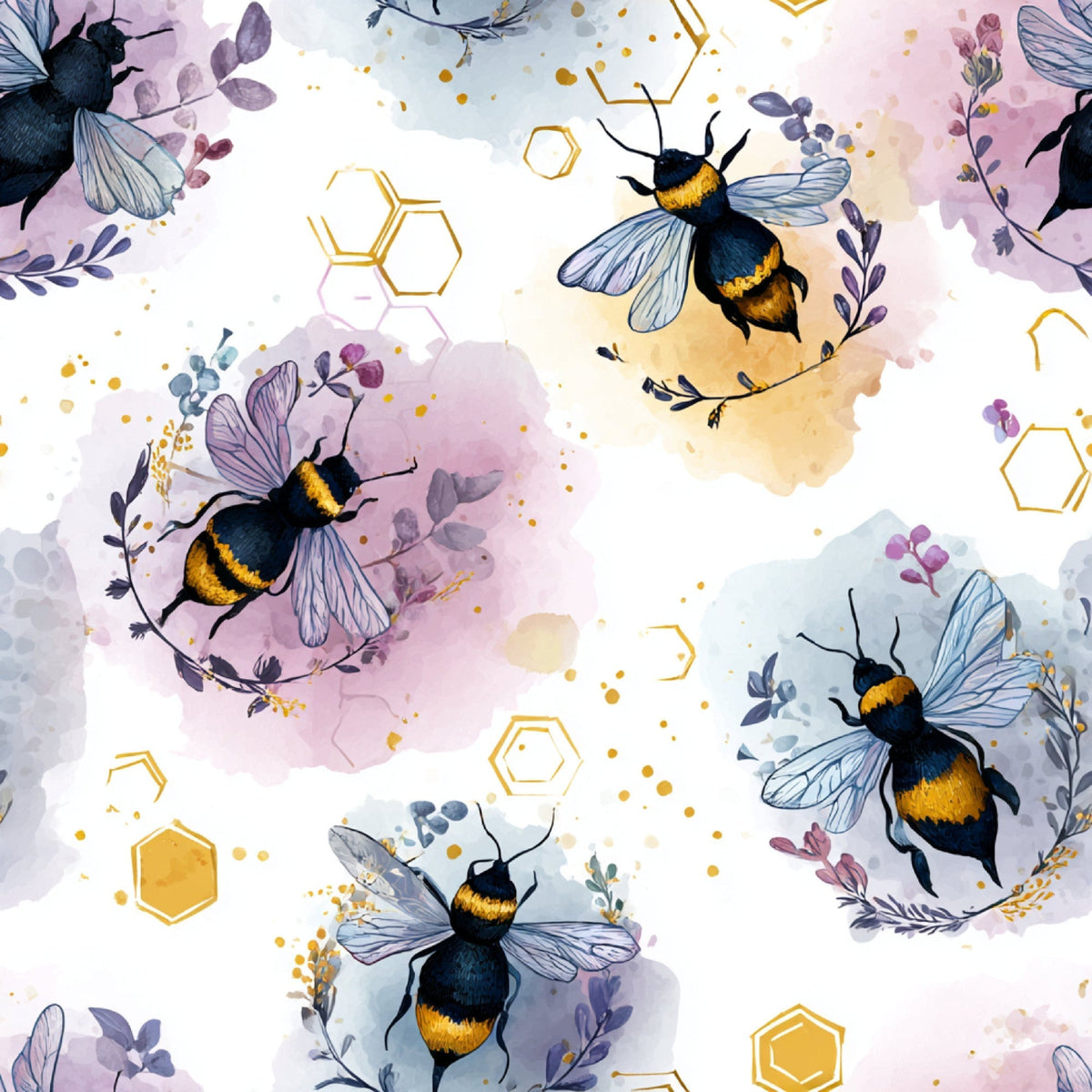 Pollen Parade Pattern 38 Fleece Fabric