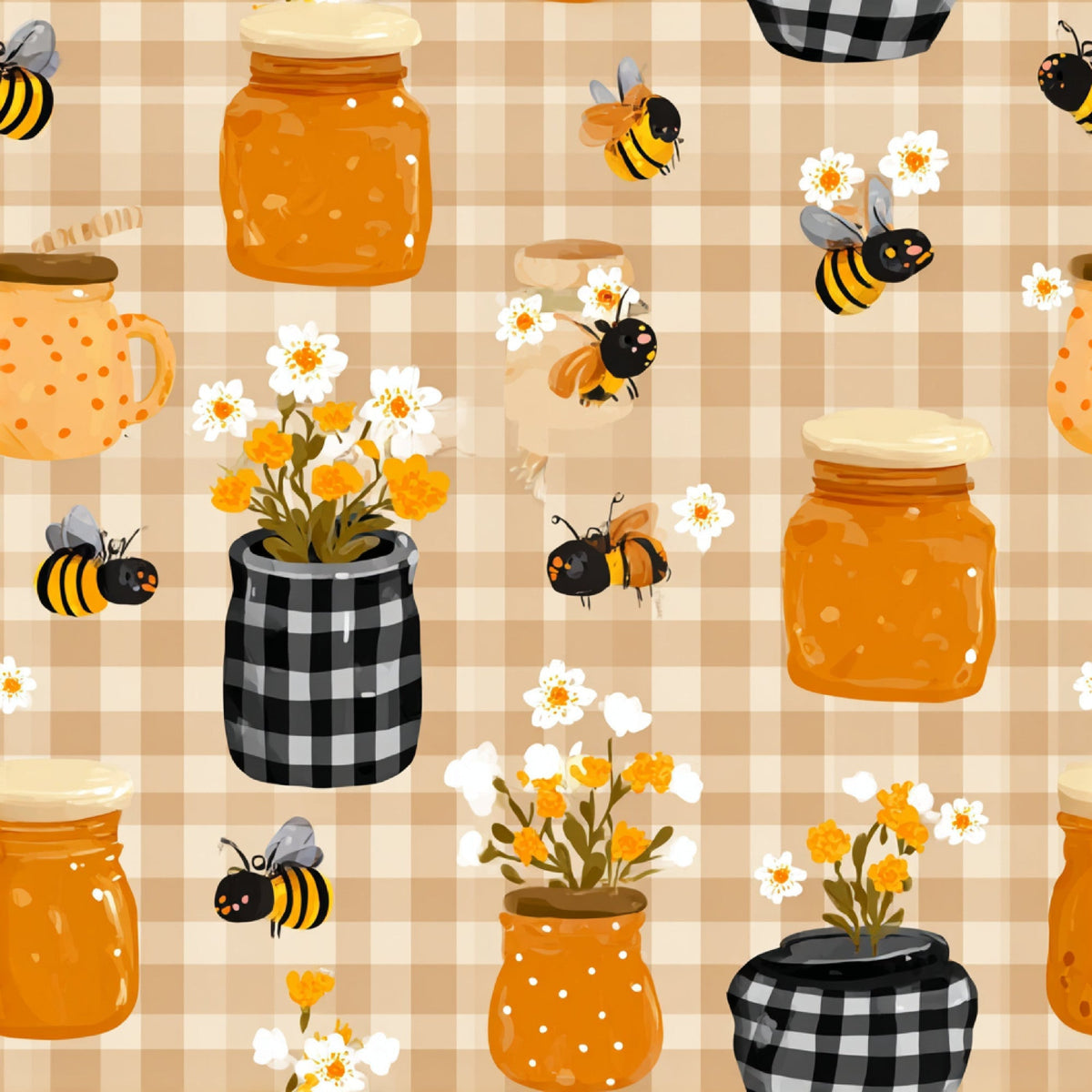 Pollen Parade Pattern 44 Fleece Fabric