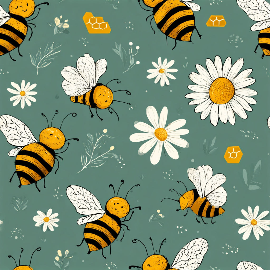 Pollen Parade Pattern 50 Fleece Fabric