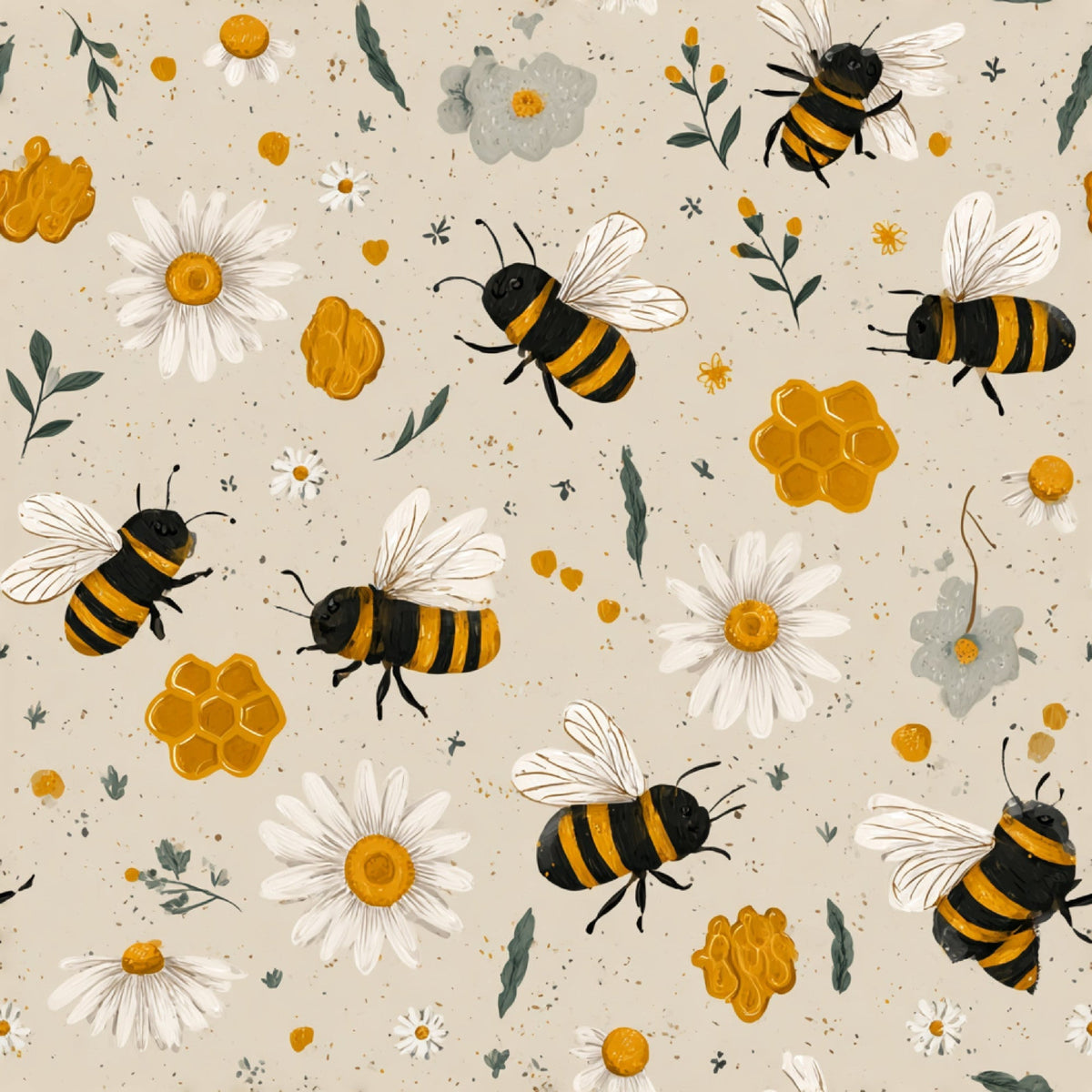 Pollen Parade Pattern 51 Fleece Fabric