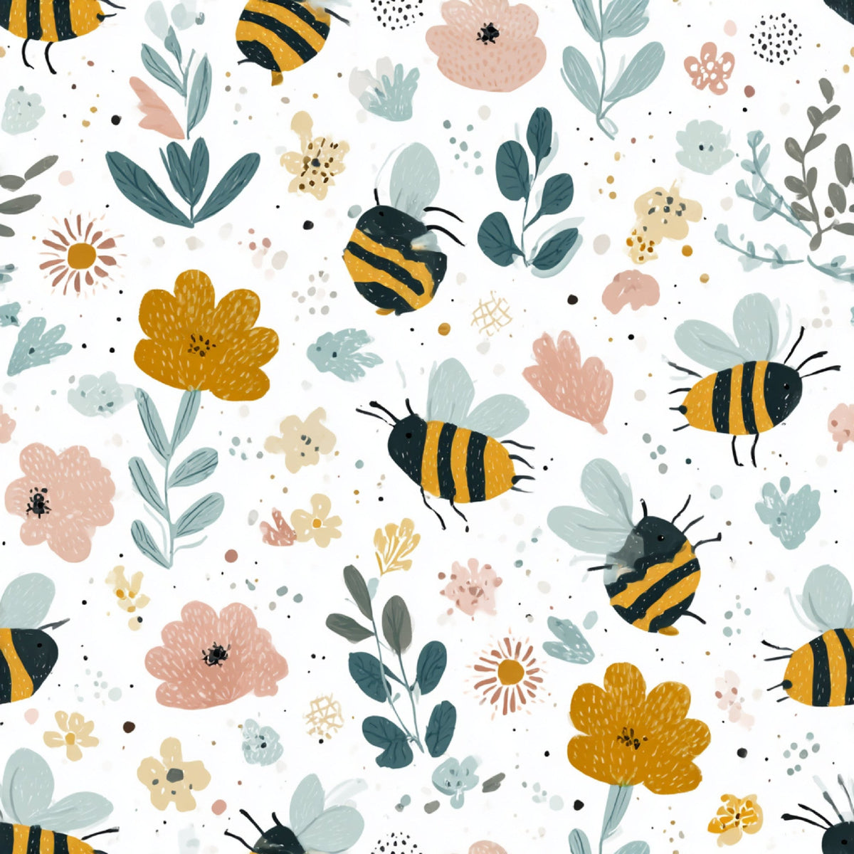 Pollen Parade Pattern 52 Fleece Fabric