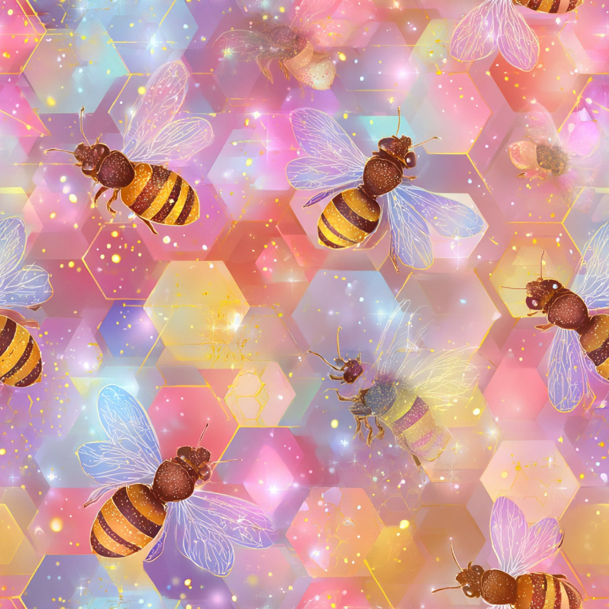 Pollen Parade Pattern 55 Fleece Fabric
