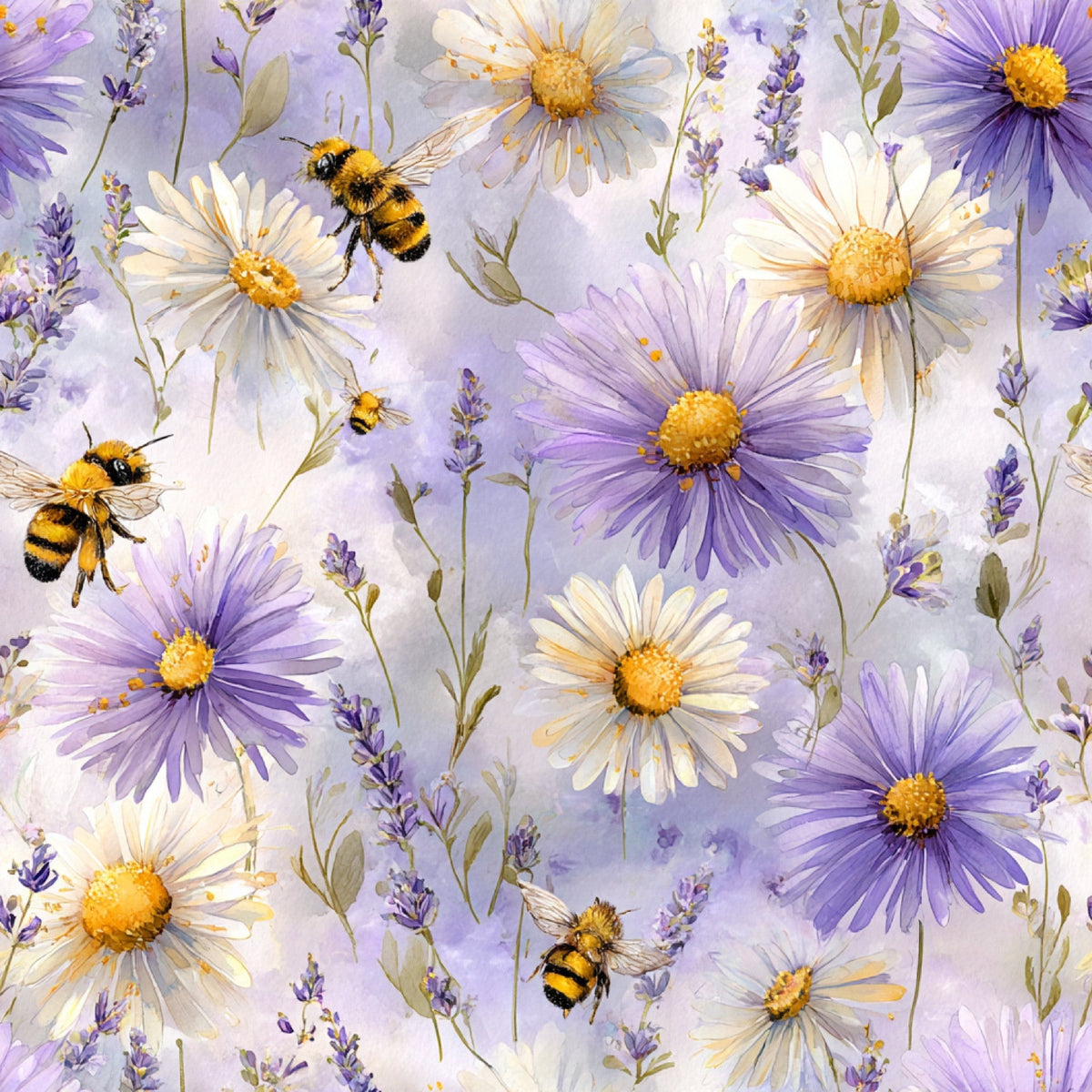 Pollen Parade Pattern 9 Fleece Fabric
