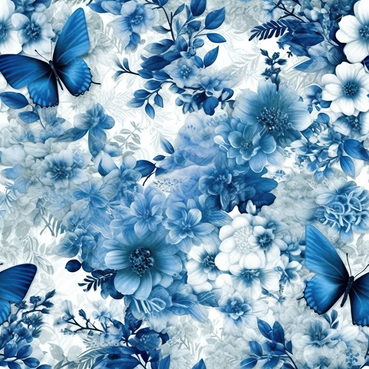 Sapphire Flutter Pattern 10 Fleece Fabric