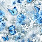 Sapphire Flutter Pattern 12 Fleece Fabric