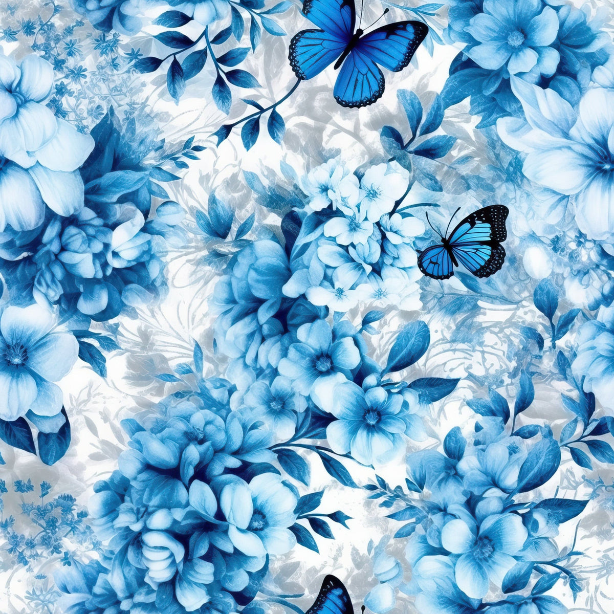 Sapphire Flutter Pattern 5 Fleece Fabric