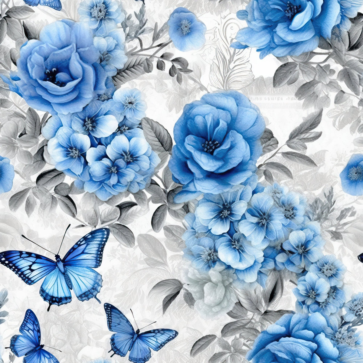 Sapphire Flutter Pattern 6 Fleece Fabric