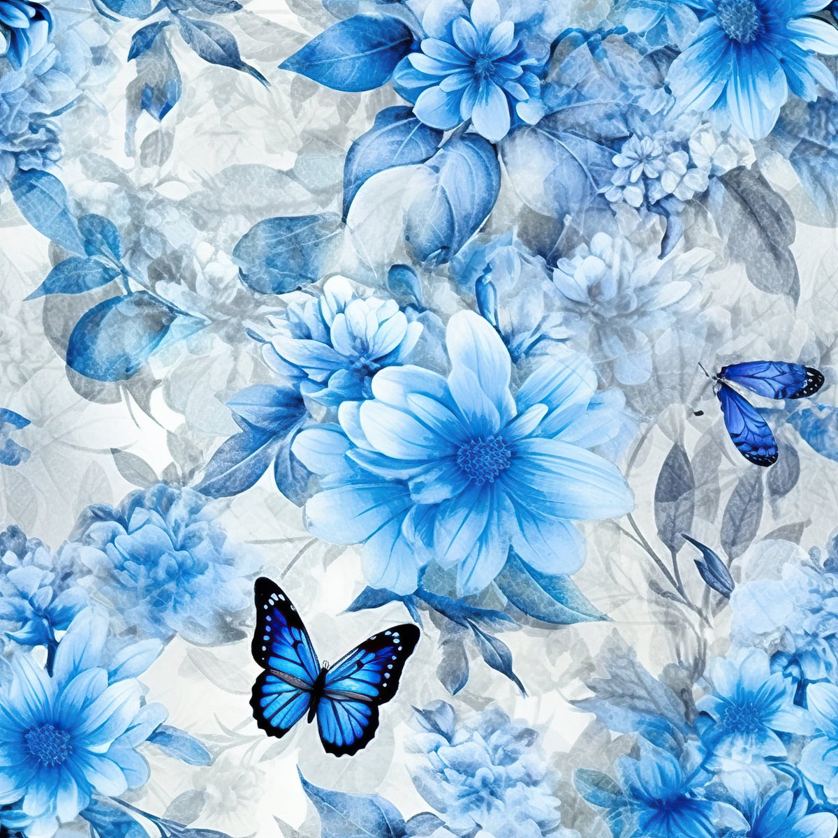 Sapphire Flutter Pattern 7 Fleece Fabric