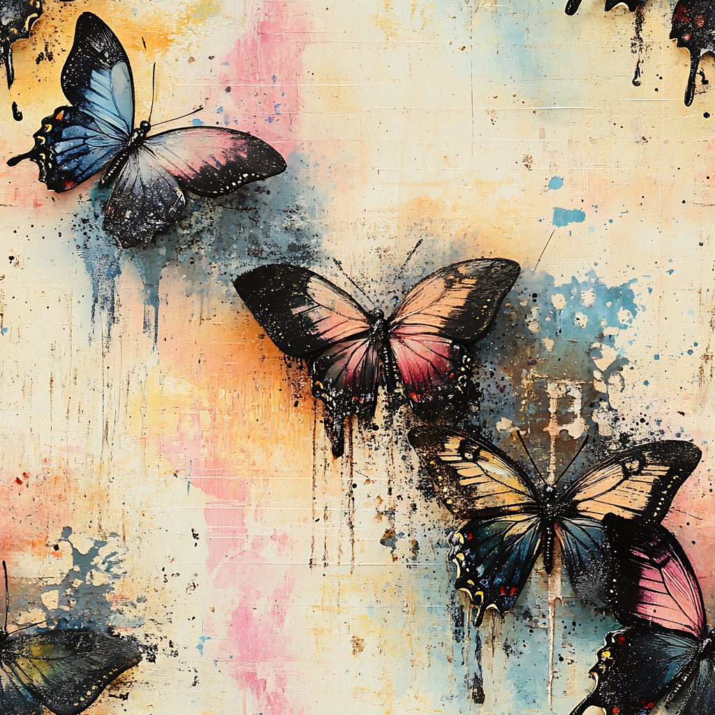 Painted Wings Pattern 11 Fleece Fabric