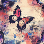 Painted Wings Pattern 17 Fleece Fabric