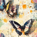 Painted Wings Pattern 19 Fleece Fabric