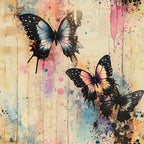 Painted Wings Pattern 9 Fleece Fabric