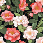 Painted Peonies Pattern 3 Fleece Fabric