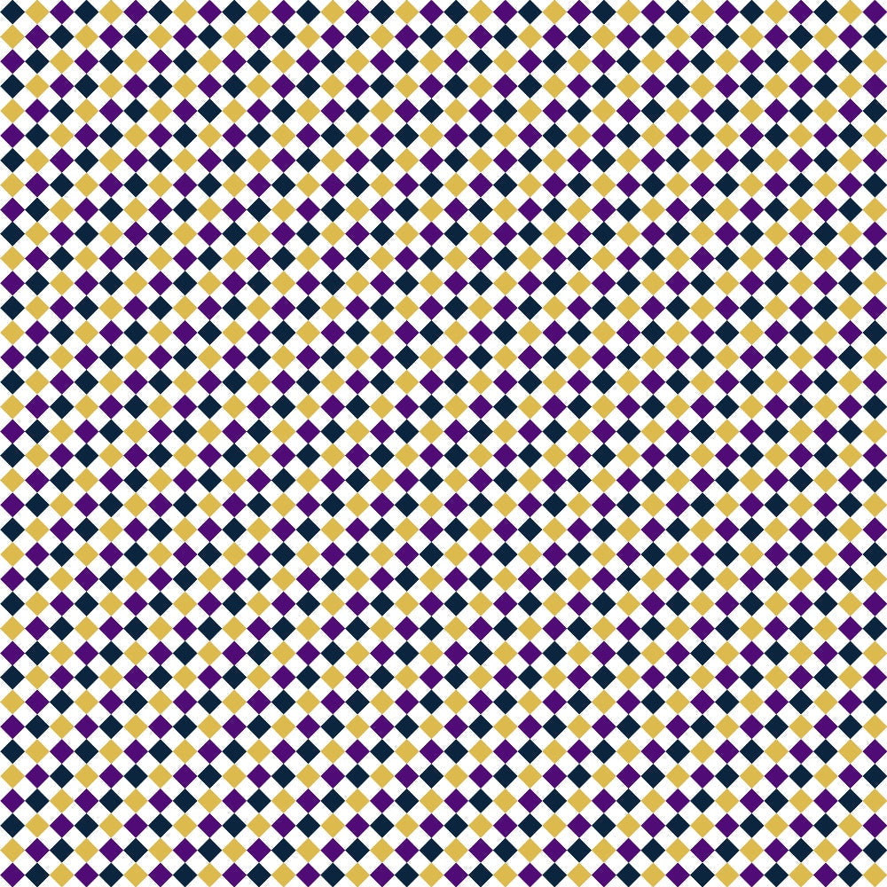 dark blue, purple, gold, yellow, diamond pattern, geometric design, repeating motif,, fabric panel, christmas themed, nativity scene, cartoon style, festive colors, holiday fabric, chevron layout, diagonal arrangement, seasonal quilting, cotton material, crafting fabric, patchwork suitable