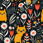 Kitten Meadow Pattern 13 Fleece Fabric