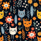 Kitten Meadow Pattern 3 Fleece Fabric