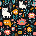 Kitten Meadow Pattern 8 Fleece Fabric