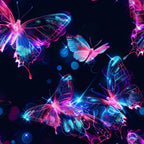 Neon Flutter Pattern 1 Fleece Fabric