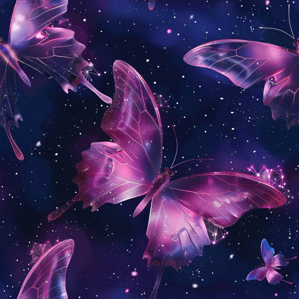 Neon Flutter Pattern 13 Fleece Fabric
