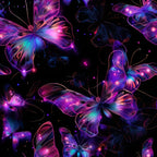 Neon Flutter Pattern 18 Fleece Fabric