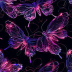 Neon Flutter Pattern 2 Fleece Fabric
