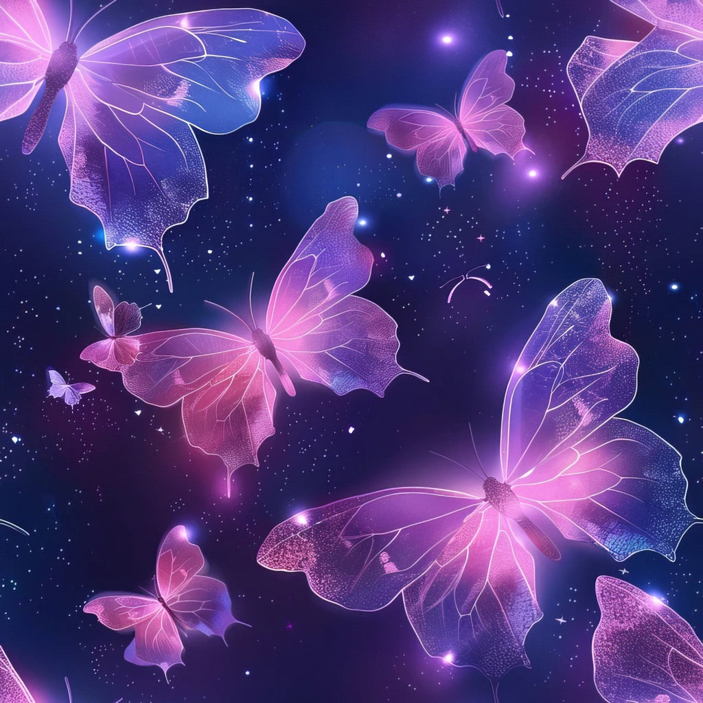 Neon Flutter Pattern 3 Fleece Fabric