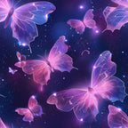 Neon Flutter Pattern 3 Fleece Fabric