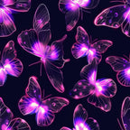 Neon Flutter Pattern 6 Fleece Fabric