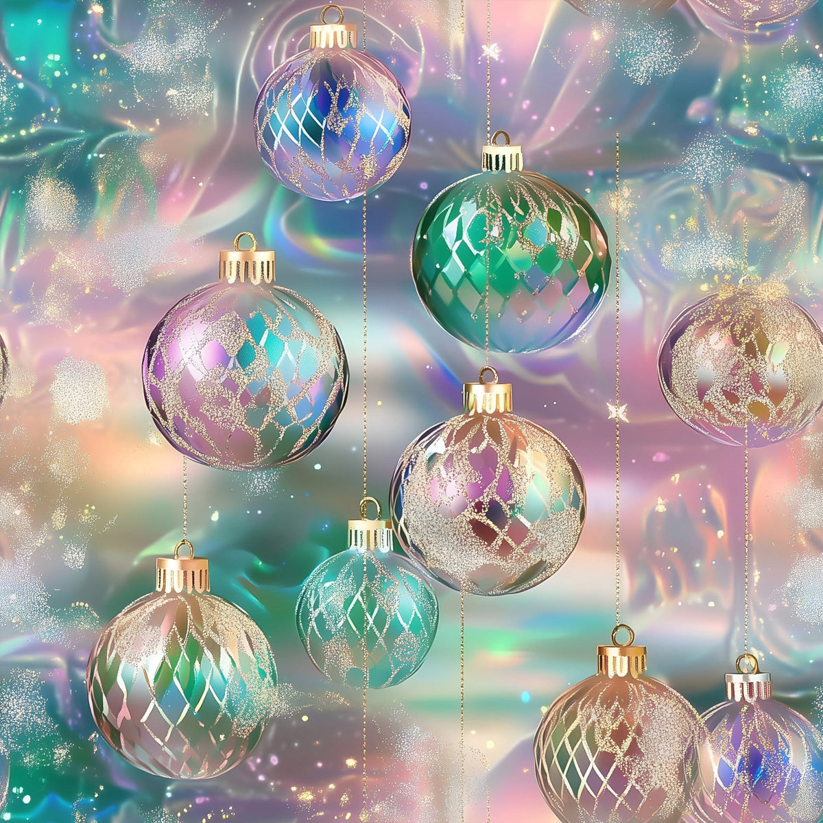 Opalescent Baubles Pattern 12 Fleece Fabric