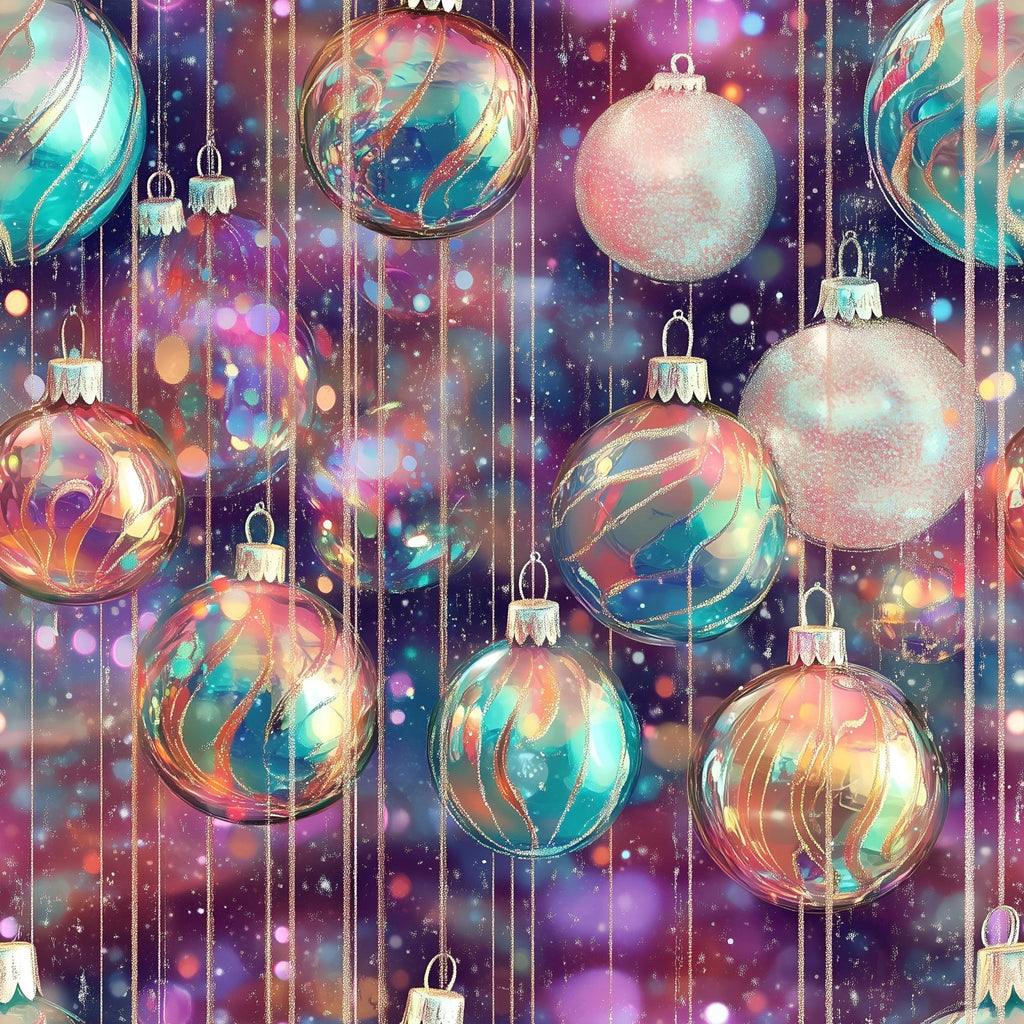 Opalescent Baubles Pattern 14 Fleece Fabric