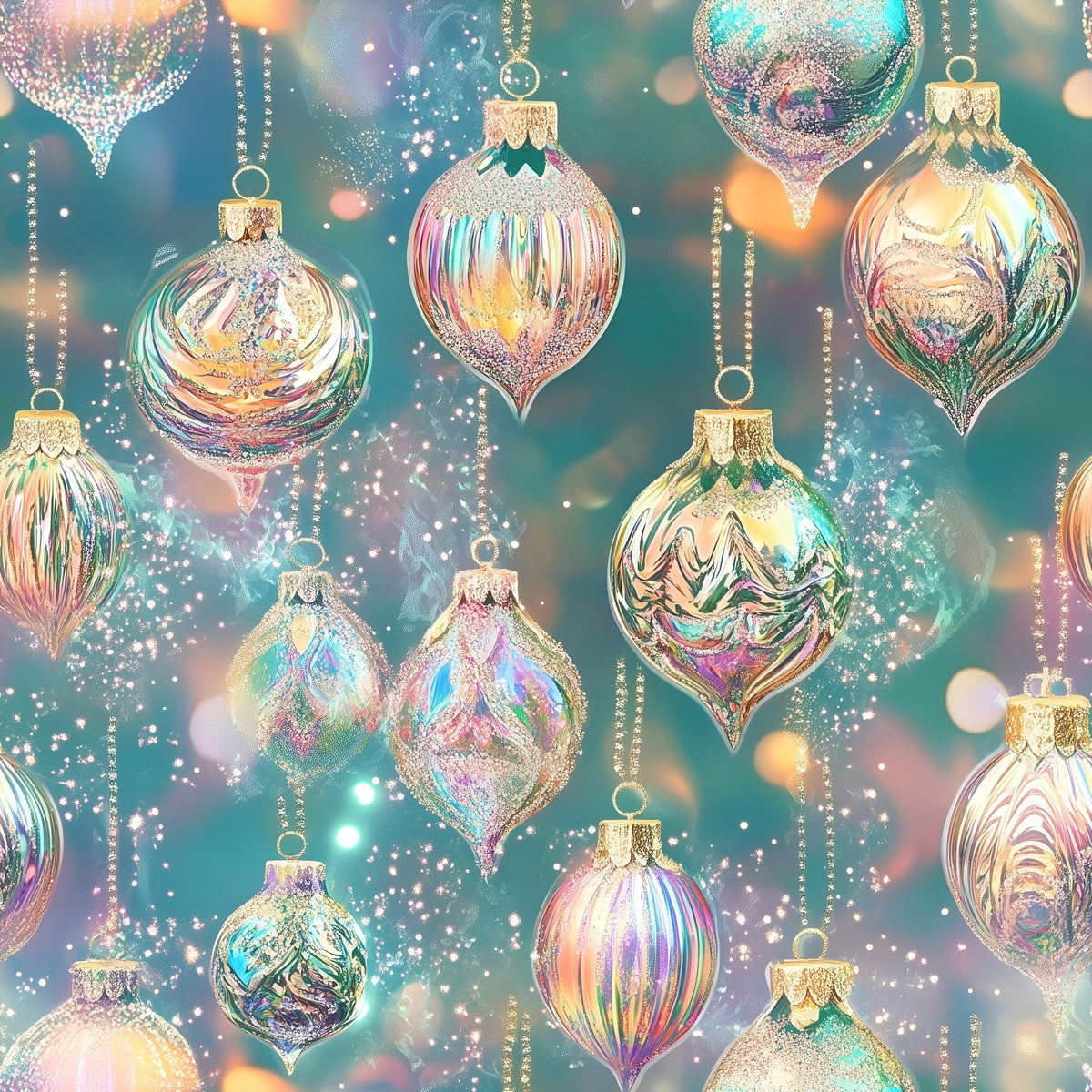 Opalescent Baubles Pattern 2 Fleece Fabric