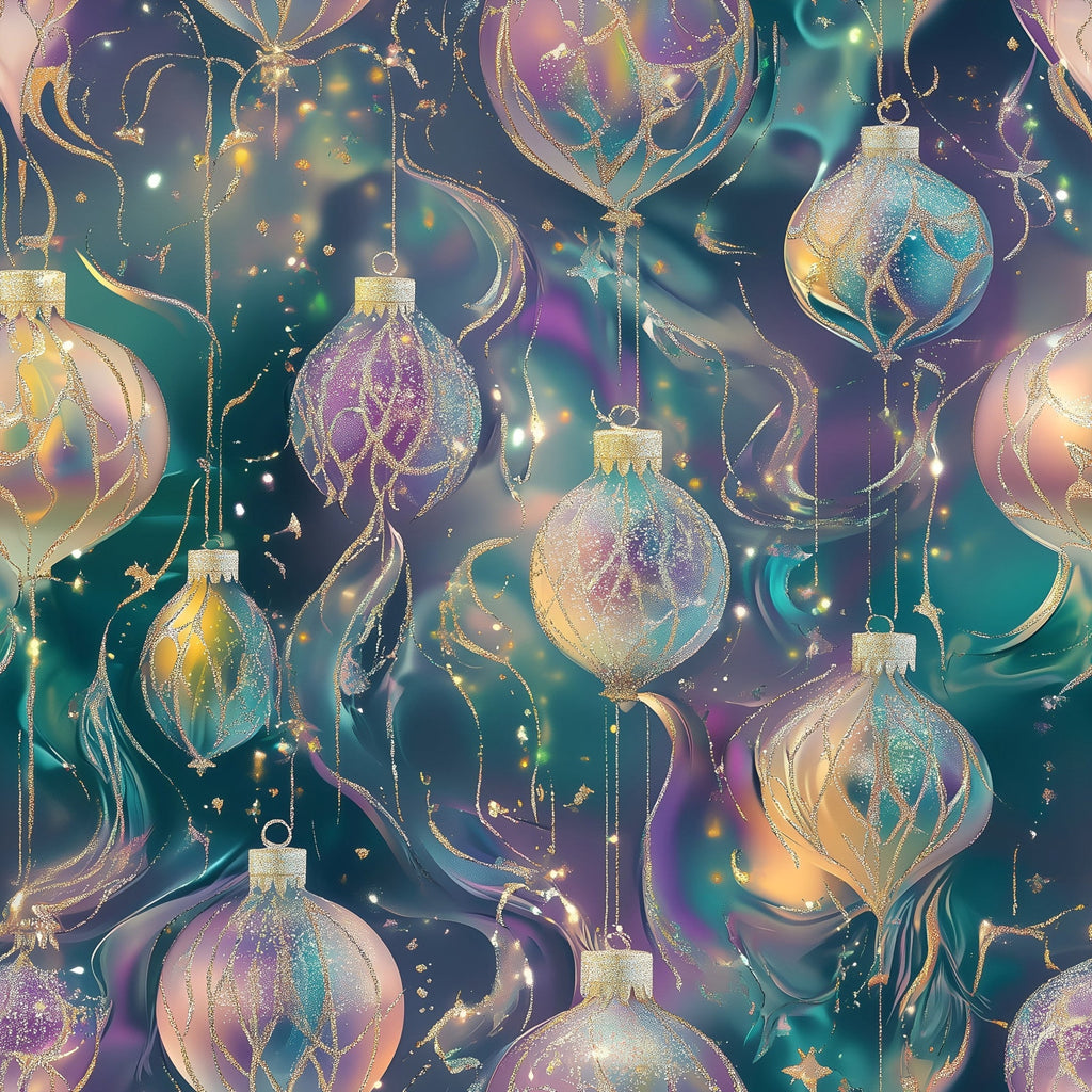 Opalescent Baubles Pattern 9 Fleece Fabric