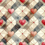 Valentine Plaid Pattern 1 Fleece Fabric