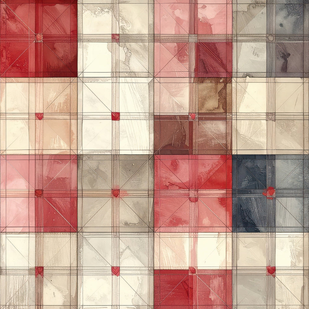 Valentine Plaid Pattern 7 Fleece Fabric