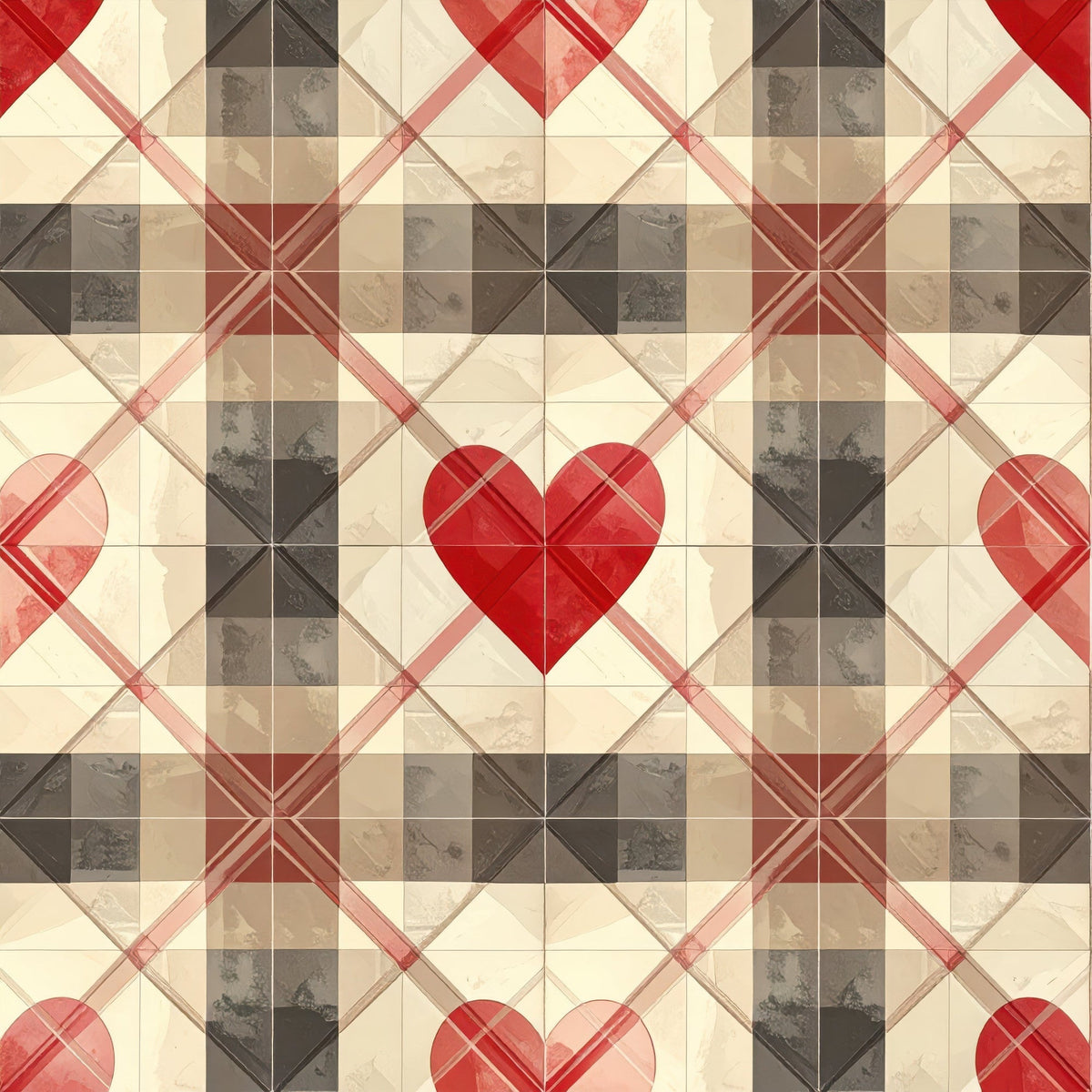 Valentine Plaid Pattern 9 Fleece Fabric