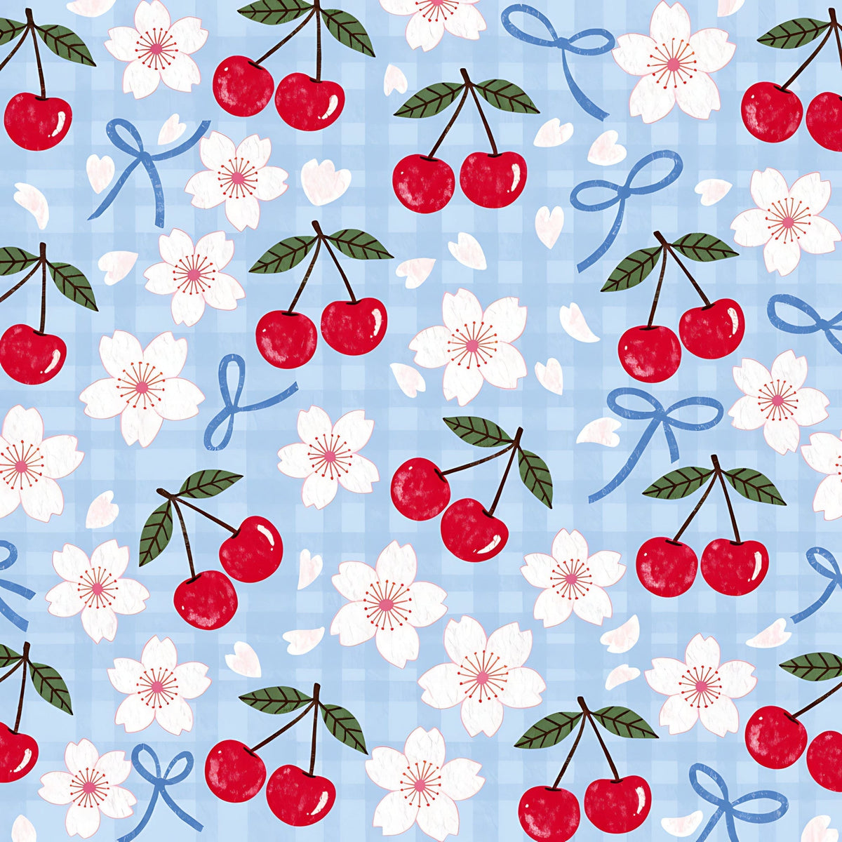 Ribbon Orchard Pattern 10 Fleece Fabric
