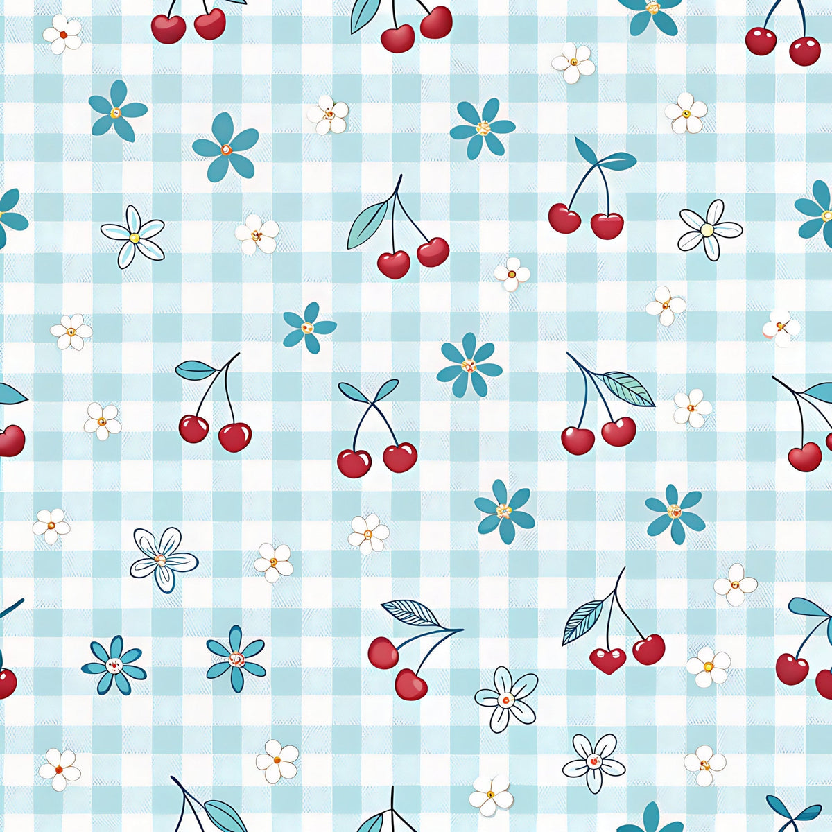 Ribbon Orchard Pattern 11 Fleece Fabric