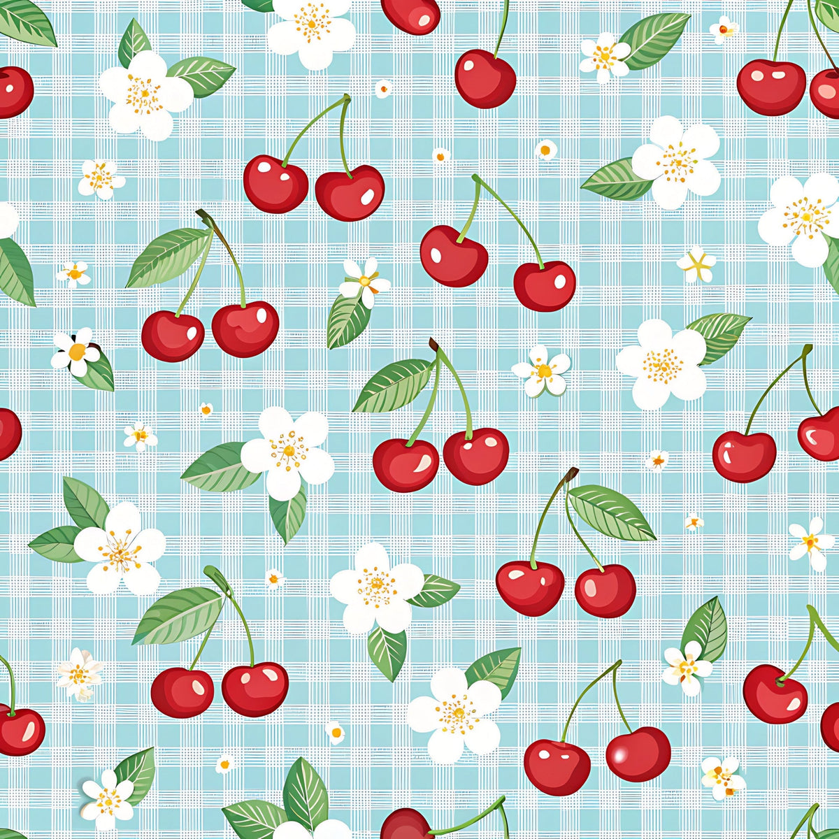 Ribbon Orchard Pattern 14 Fleece Fabric