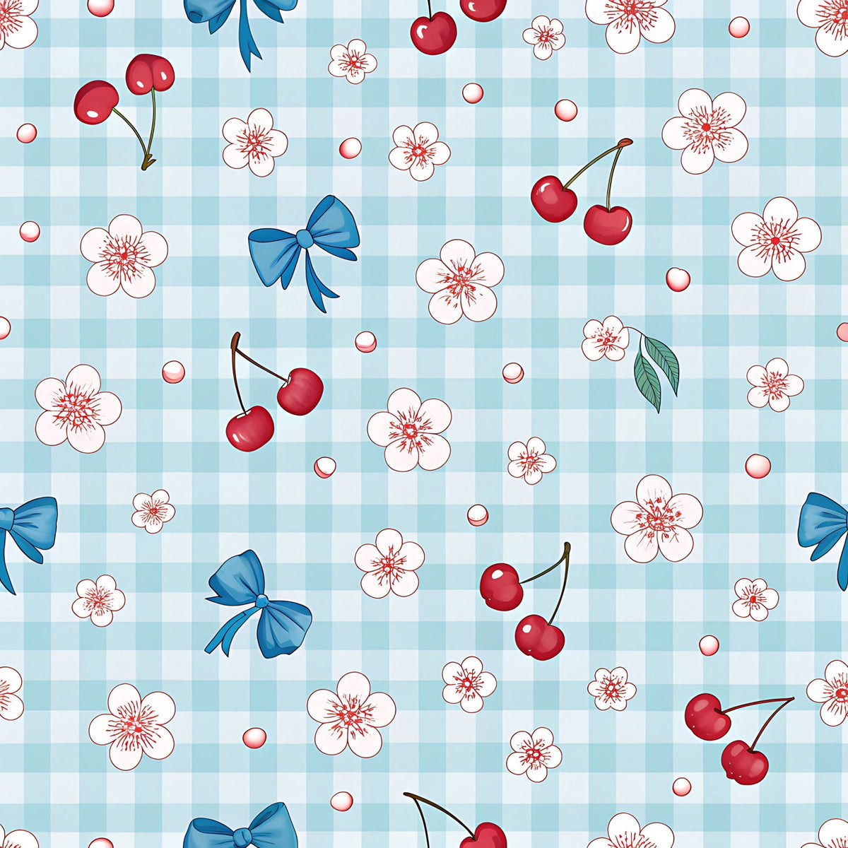 Ribbon Orchard Pattern 17 Fleece Fabric