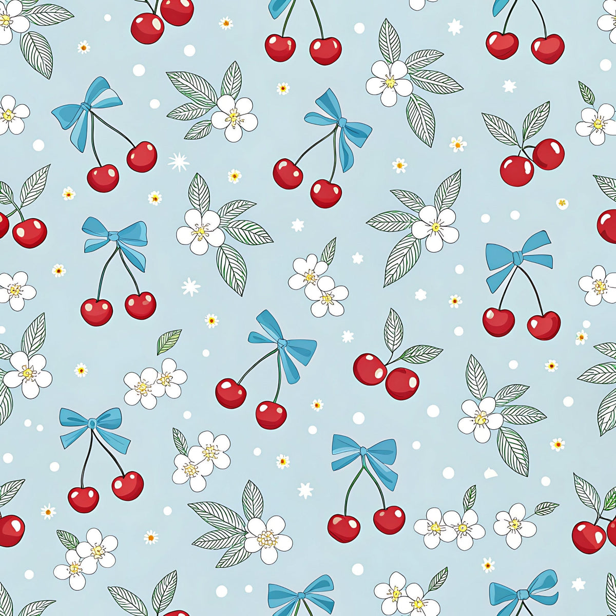Ribbon Orchard Pattern 7 Fleece Fabric