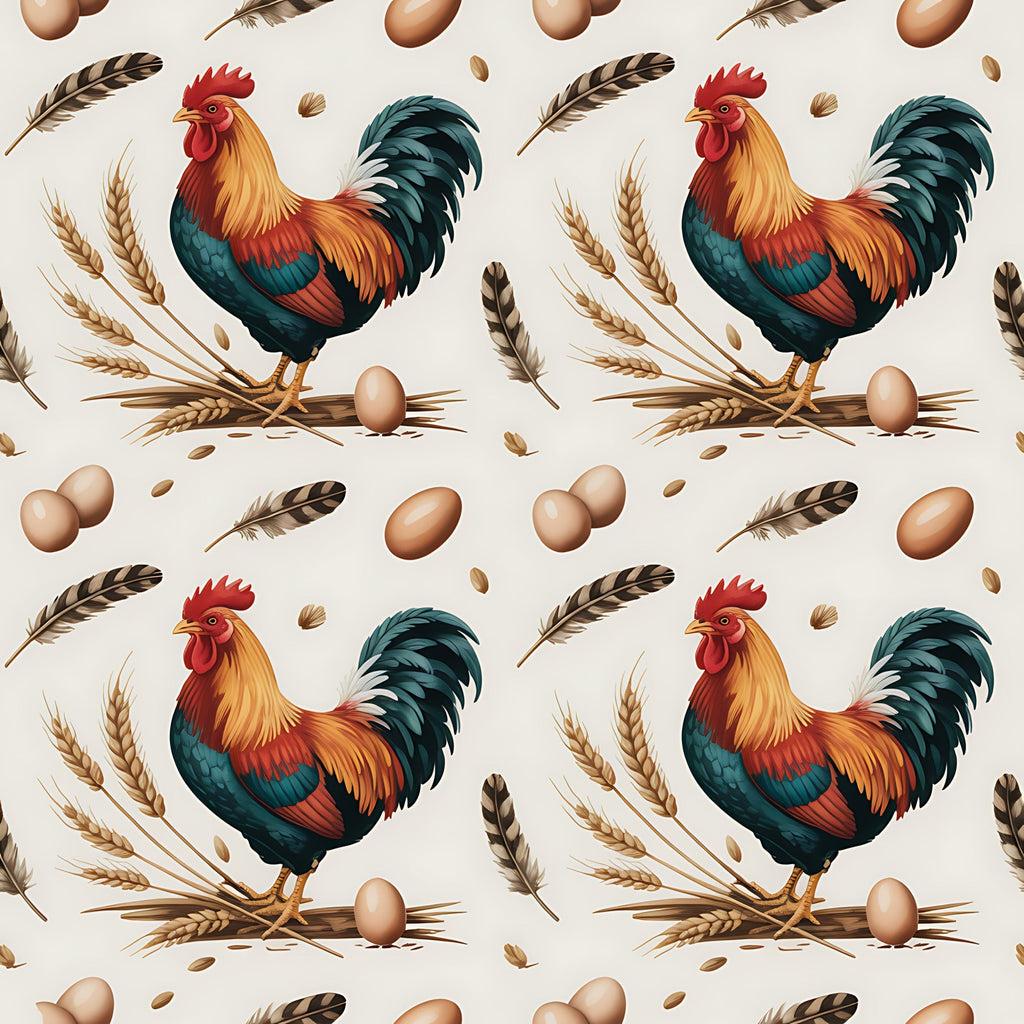 Nesting Hens Pattern 1 Fleece Fabric