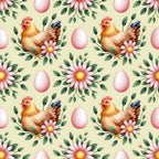 Nesting Hens Pattern 12 Fleece Fabric