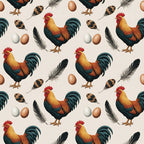Nesting Hens Pattern 15 Fleece Fabric