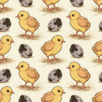 Nesting Hens Pattern 5 Fleece Fabric
