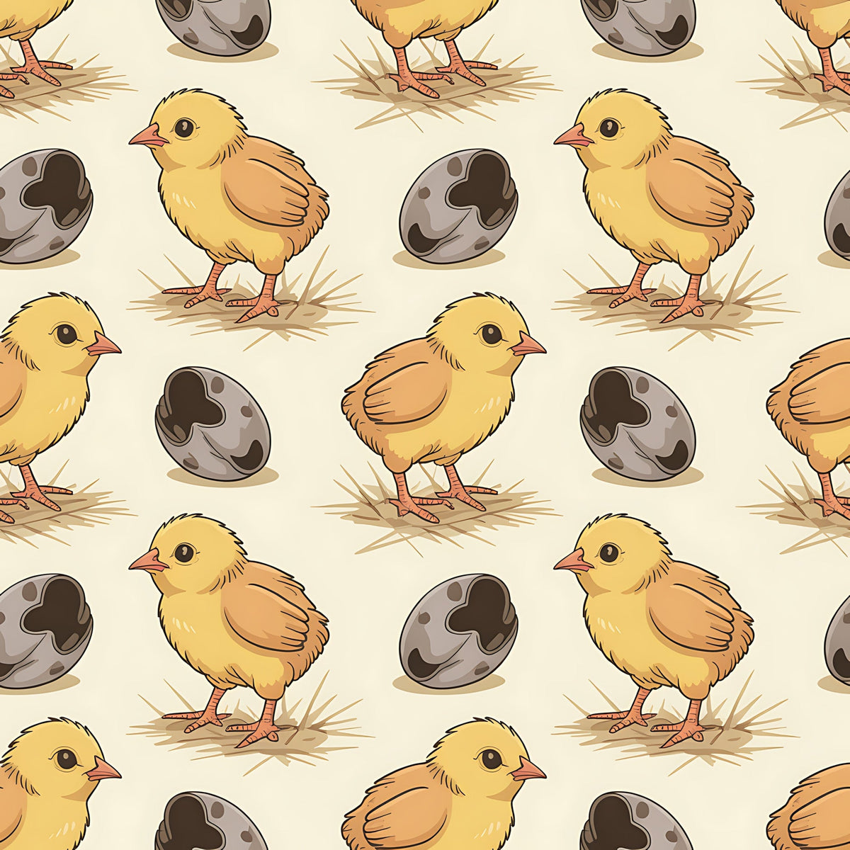 Nesting Hens Pattern 5 Fleece Fabric